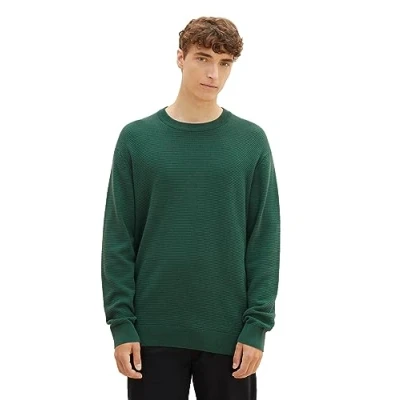 Image of TOM TAILOR Denim Men&#039;s 1038285 Sweater, 10778 Hunter Green, M