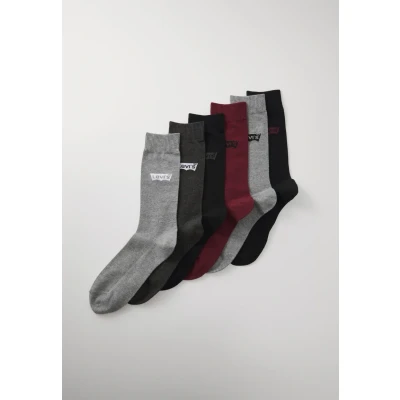 Image of Levi&#039;s Regular Cut Batwing Logo Classic Sock, Colour Combo, 43 46 (Pack of 6)
