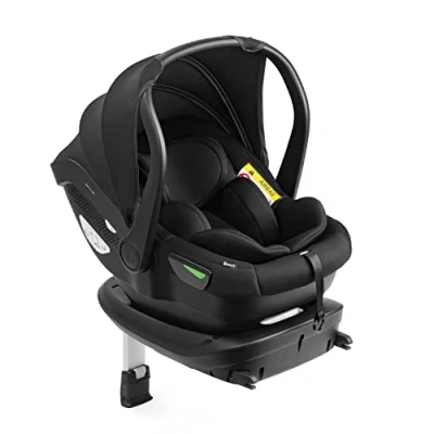 Image of hauck Drive N Care Set, Black i Size Baby Car Seat with Isofix Base, Newborn from Birth (Body 40 87cm), Including Reducer, UN ECE R129 03