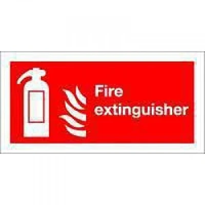 Image of Safety Sign Fire Extinguisher Symbol 100x200mm Self Adhesive