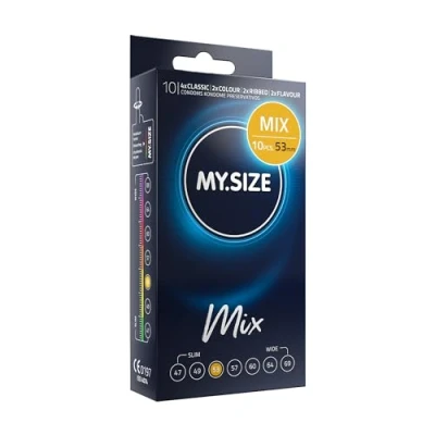 Image of My.Size Mix Condoms Size 3, 53 mm, Standard Pack, Contains 10 Pieces