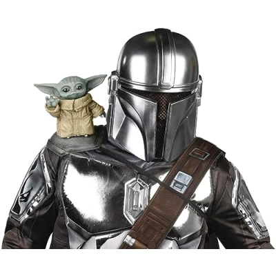Image of Rubie&#039;s 202212NS000 Baby Yoda Doll Shoulder Accessory Star Wars, Men, Women, Boys Girls, Multicolour, One Size