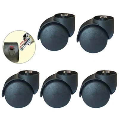 Image of 2 inch Rodless Black Silent Caster,Furniture Casters,Swivel Castors Wheels,Replacement Chair Accessories,for Office Casters,5pcs,PU Material,Capacity 150kg(black)