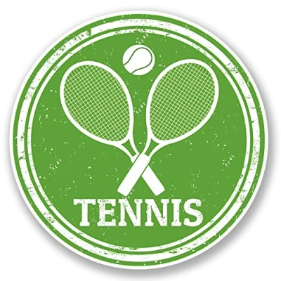 Image of 2 x Tennis Vinyl Sticker Decal Laptop Tablet Kids Ball Sport Car Fun #5548 (10cm 10cm)