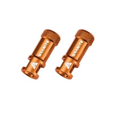Image of Granite Juicy Nipple Valve Cap with Core Removing Function, Easy to Use Bike Tyre Caps Dust Covers, Durable Alloy (Orange)