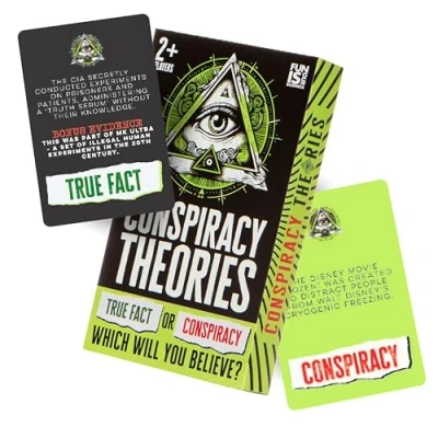 Image of Boxer Gifts Conspiracy Theories Card Game True Fact or Conspiracy? Fun Games For Adults