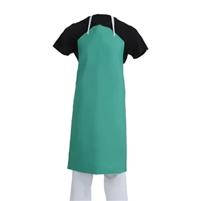 Image of Whites Chefs Clothing Heavy Duty Waterproof Apron, Green, Material: PVC Nylon, Measurements: 914(W) x 1067(L)mm, Neck Loop for Comfortable Wear, Adjustable Waist Ties, A590