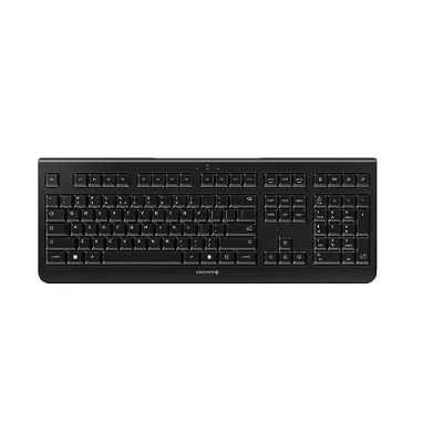 Image of CHERRY KW 3000, Wireless Keyboard with Numeric Keypad, EU Layout (QWERTY), 2.4 GHz RF, Low Noise Keys, Flat Design, Battery Operated, Black