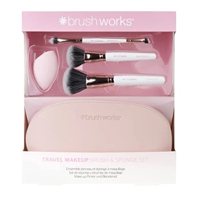 Image of Brushworks Travel Makeup Brush &amp; Sponge Set