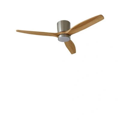 Image of Lucande LED ceiling fan Faipari, nickel, DC,quiet,132cm