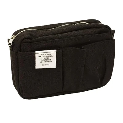 Image of [DELFONICS] 500091 Inner Carrying Bag Size S Black Cotton Pouch Case In