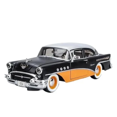 Image of LUgez Scale Diecast Car 1:26 For Buick Century 1955 Alloy Model Simulation Metal Vintage Vehicles Collectible vehicle