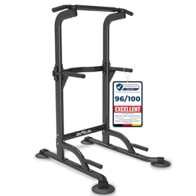 Image of DH FitLife Power Tower Dip Station Freestanding Pull Up Bar Bars &amp; Back Trainer Multi Function Fitness Home Gym Rack Strength Training Workout Equipment