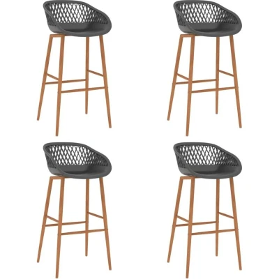 Image of vidaXL Bar Chairs 4 pcs Grey