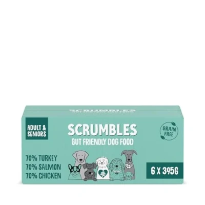 Image of Scrumbles Natural Wet Dog Food Multipack, 6x 395g Variety Pack