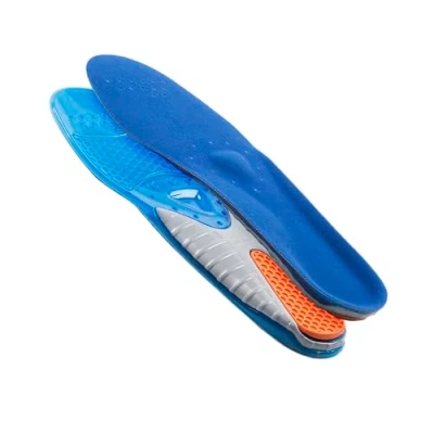Image of Spenco Gel Comfort Insoles Triple Density Design with Arch Support and Extra Heel Cushioning TPR for Shock Absorption, Odor Control, All Day Men &amp; Women