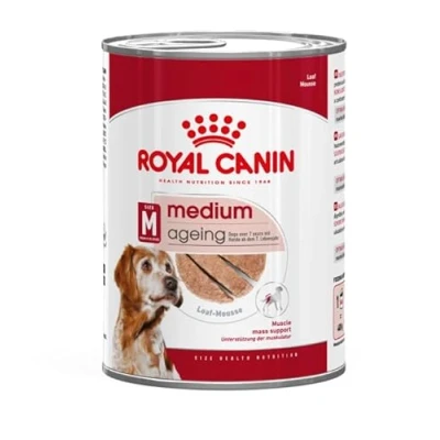 Image of Royal Canin Medium Ageing 7+ Wet Dog Food In Loaf Cans 12 x 410g