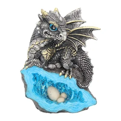 Image of Nemesis Now U2050F6 Nest Guardian Figurine 14cm Blue, Resin, One Size