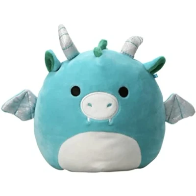 Image of Squishmallows Official Kellytoy 7 Inch Soft Plush Squishy Toy Animals (Avrill Blue Dragon)