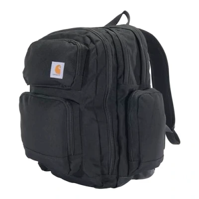 Image of Carhartt Unisex&#039;s 35l Backpack, Durable Pack with Laptop Sleeve and Duravax Abrasion Resistant Base Bacpack, Everyday Triple Compartment (Black), One Size