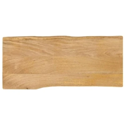 Image of vidaXL Mango Wood Live Edge Table Top Dining Surface 90x40cm, Solid for Living Room/Restaurant Use