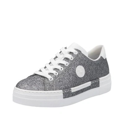 Image of Rieker Women&#039;s N49w1 Sneaker (Silver, UK Footwear Size System, Adult, Women, Numeric, Medium, 4)