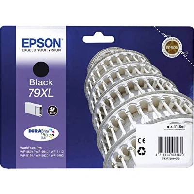 Image of Epson 79XL Leaning Of Pisa Black Genuine, XL High Yield Ink Cartridge DuraBrite Ultra