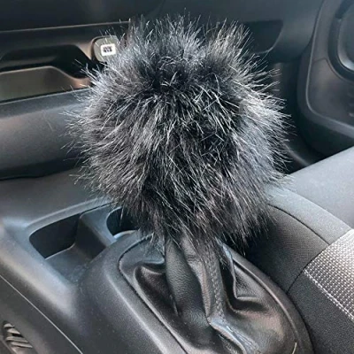 Image of Simoni Racing GKFN Universal Knob Cover in Black Ecological Fur