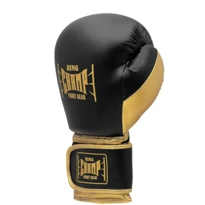 Image of RingChamp® Boxing Gloves Kickboxing Punch Bag Sparring Muay Thai Training Fighting Mitts (RC Gold, 12oz)