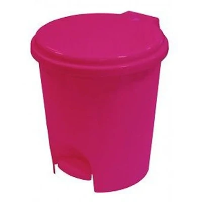 Image of Bathroom Essentials 3 Litre Plastic Pedal Bin, Fuchsia