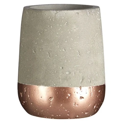 Image of Premier Housewares Neptune Tumbler, Concrete, Grey/Copper, 8 x 10 cm
