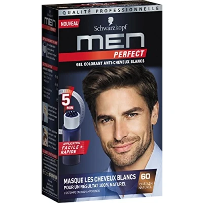 Image of Schwarzkopf Men Perfect Gentle Colour Gel Natural medium Brown 60