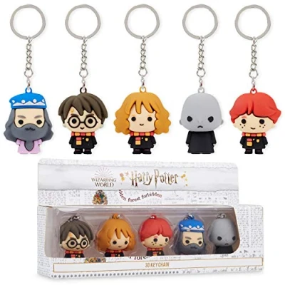 Image of Harry Potter Keyrings for Kids Mini Figures 5 or 7 Keychain Characters Ron Hermione Collectables Gifts (Multicolor)