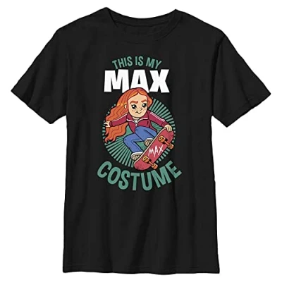 Image of Stranger Things Unisex Kid&#039;s Max Costume Short Sleeve T Shirt, Black, One Size