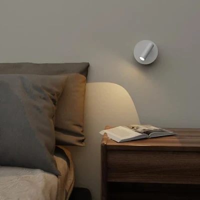 Image of CGC Lighting USB Rechargeable Battery Magnetic Wireless Adjustable Wall Light Bed Reading Lamp (White Scarlet)