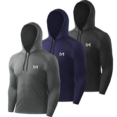 Image of MEETYOO Men’s Running Tops, Sport shirt Long Sleeve T Gym Tee for Fitness Workout Jogging