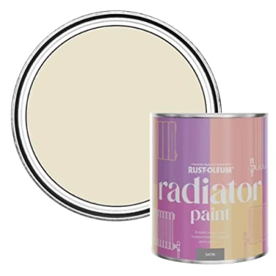 Image of Rust Oleum Beige Heat Resistant Radiator Paint in Satin Finish Longsands 750ml