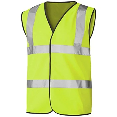 Image of HI VIS VIZ HIGH Visibility Vest Safety Waistcoat Security Work Reflective TOP[Yellow,3XL]
