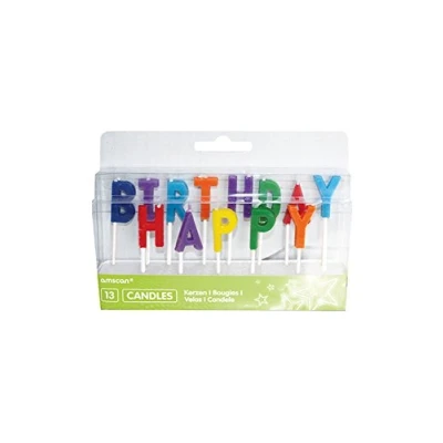 Image of amscan 13 Piece Pick Happy Birthday Candles Party Accessory
