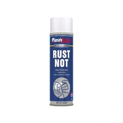 Image of Plastikote 440.0000782.077 Rust Not Spray Matt White 500ml PKT782