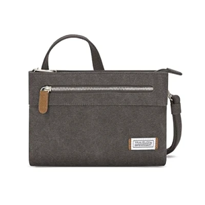 Image of Travelon Women&#039;s Anti Theft Heritage Small Crossbody Cross Body Bag, Pewter, 10.5 x 7 2