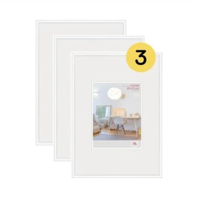 Image of walther Design Picture Frame White 29,7 x 42 cm (DIN A3) with Art Glass 3 Pack, New Lifestyle Plastic KVX342W3