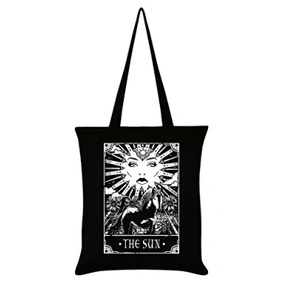 Image of Deadly Tarot The Sun Black Tote Bag 38x42cm
