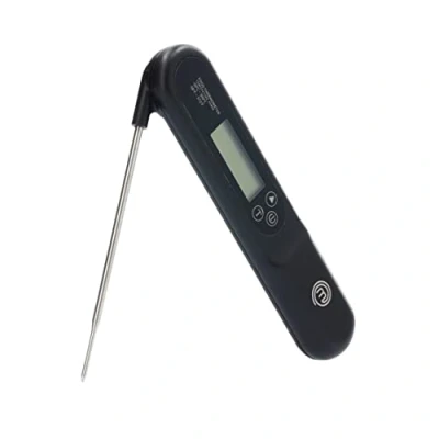 Image of MasterChef Meat Thermometer Probe, Wireless Food Temperature Checker with Instant Read Digital LCD Display, Foldable Kitchen Gadget For Air Fryer Cooking, Outdoor BBQ, Steak, Turkey, Chicken, Liquids