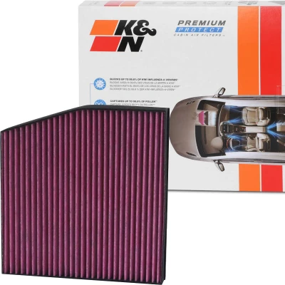 Image of 2468300018, 2468300118, A2468300018, A2468300118 Pollen Filter K&amp;N Filters DVF5021 Activated Carbon 253mm 42mm Square MERCEDES BENZ: CLA Coupe