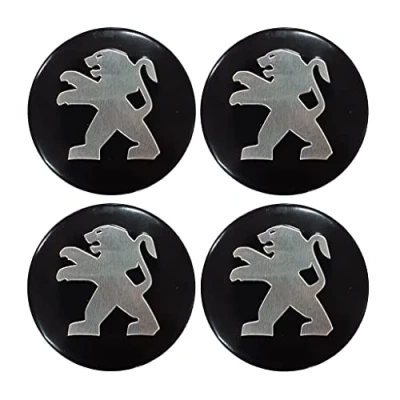 Image of 4Pack of Wheel Cap Stickers for Peugeot,Wheel Stickers, Hub Cover, Tire Rim Cover Sticker, Badge Sticker Accessories