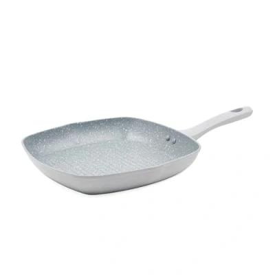 Image of Salter BW11611TEDIR Marblestone 28cm Griddle Non Stick Grill Pan, Corrosion Resistant Forged Aluminium, Dishwasher Safe, Suitable for Induction Hobs, Eat Healthy with Little Or No Oil, Grey