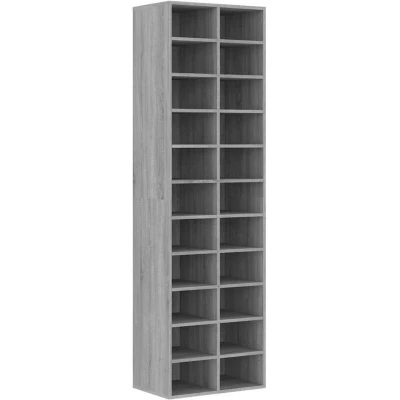 Image of vidaXL Shoe Cabinet Grey Sonoma 54x34x183 cm Engineered Wood