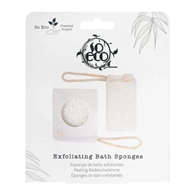 Image of So Eco Exfoliating Bath Sponges 2 Pack, White (80 40 030)