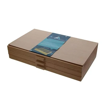 Image of Art Alternatives 3 Drawer Wood Pastel Storage Box 15 3/4 x 9 5/8 1/8 inches